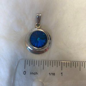Blue Faux Crystal Pendant